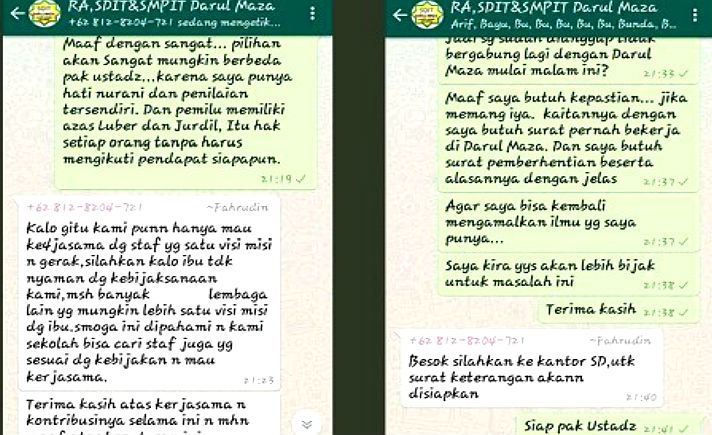 Dipecat Lewat Whatsapp