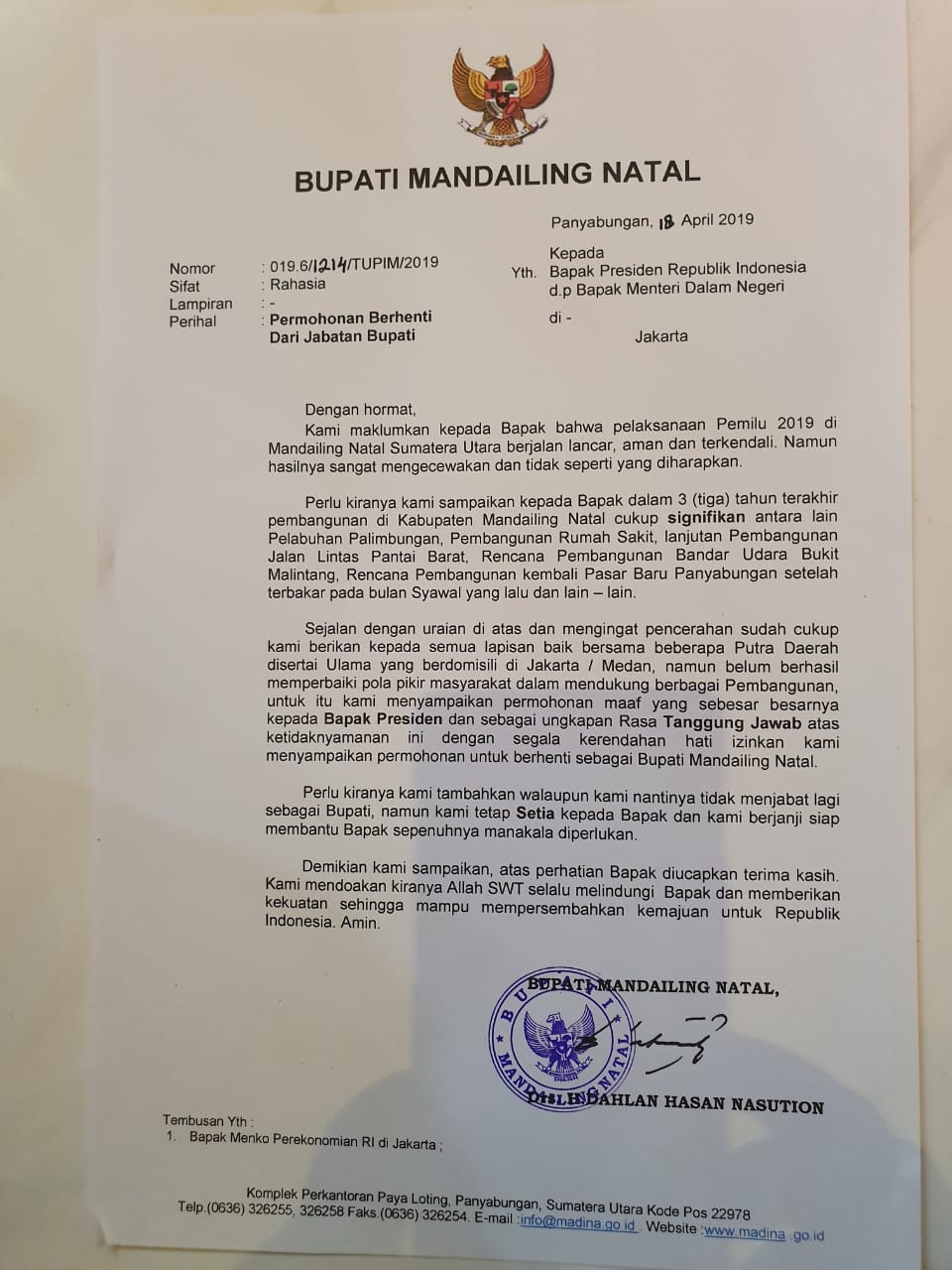 Bupati Mandailing