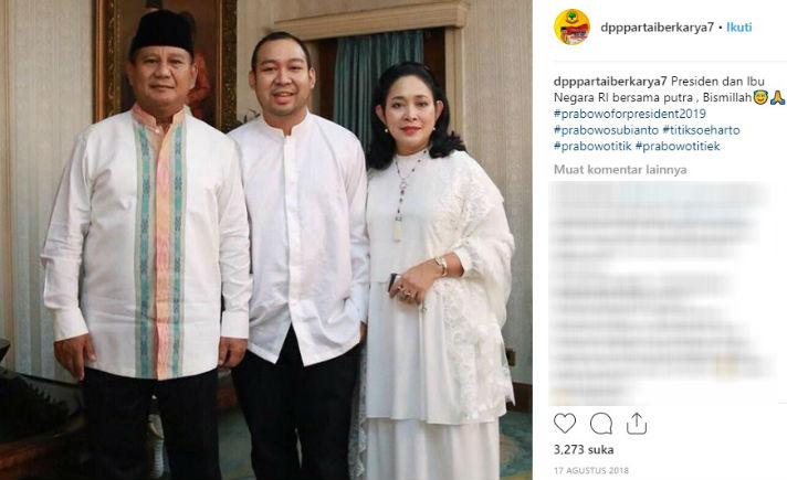 Prabowo dan Mantan Istri