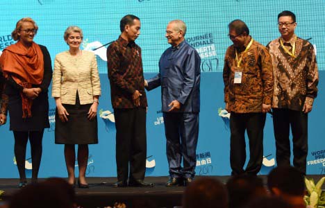 Presiden Jokowi di Hari Pers Sedunia