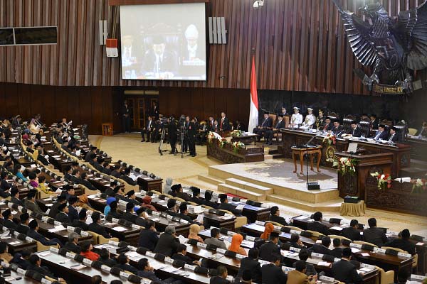 Suasana sidang paripurna DPR