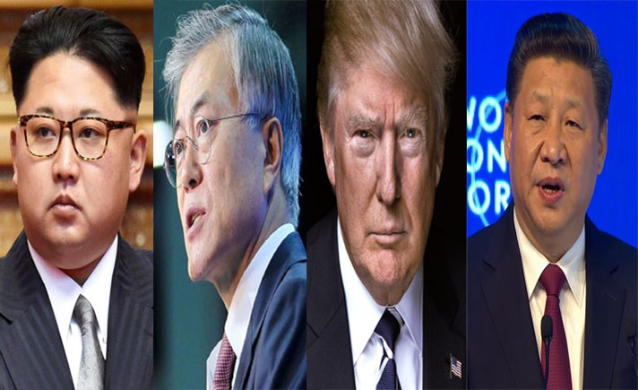 Penguasa Korut, Kim Jong Un Presiden Korsel, Moon Jae In Presiden AS, Donald Trump Presiden Tiongkok, Xi Jinping