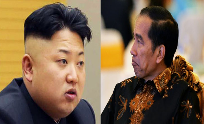 Penguasa Korut, Kim Jong Un dan Presiden RI, Joko Widodo