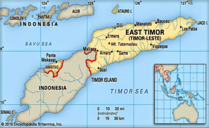 Peta Perbatasan Timor Leste