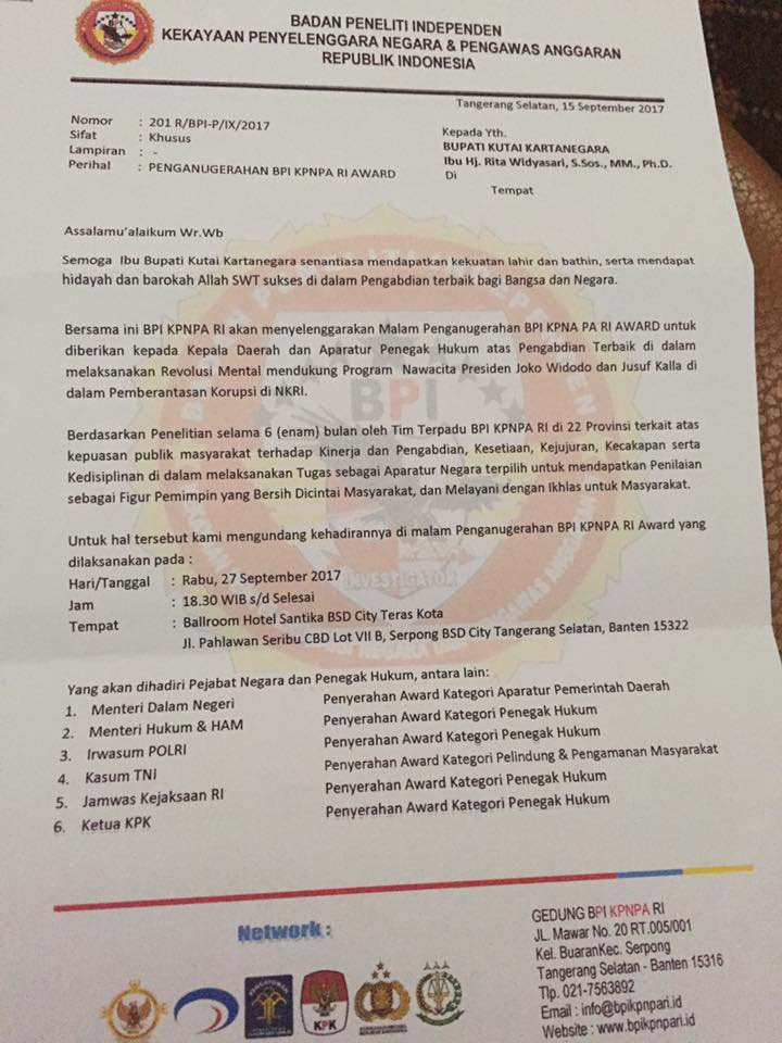 Undangan BPI KPNPA RI