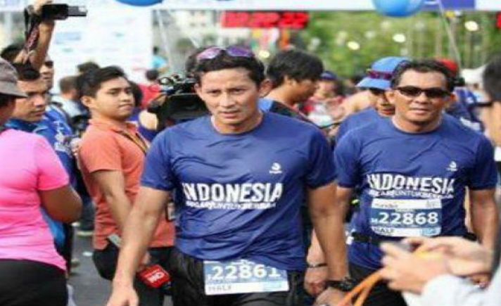 Sandiaga di Jakarta Marathon