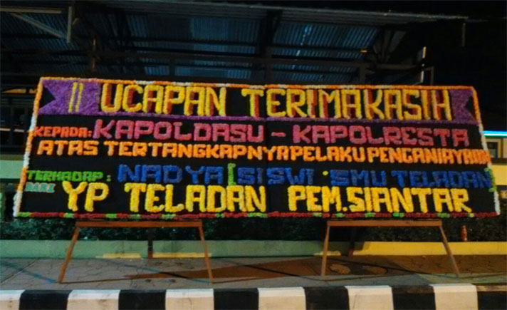 Ucapan terimakasih kepada polisi