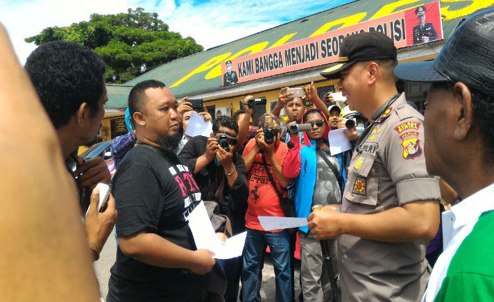 Demo Wartawan di Mimika