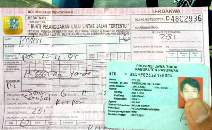 Polisi Ditilang Polisi