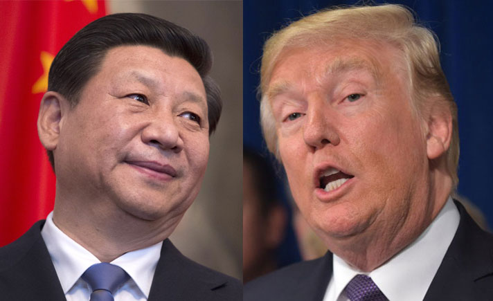 Presiden China, Xi Jinping dan Presiden AS, Donald Trump