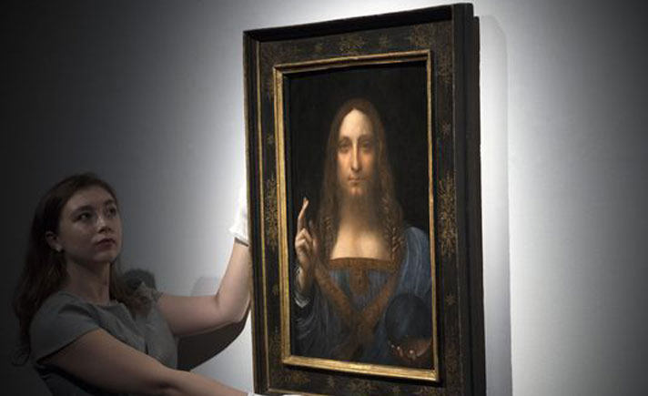 Lukisan karya Leonardo da Vinci berjudul Kristus 