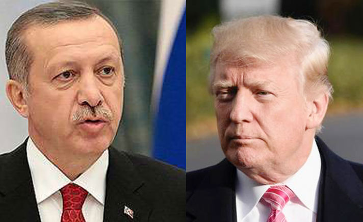 Presiden Turki, Recep Tayyip Erdogan dan Presiden Amerika Serikat (AS) Donald Trump