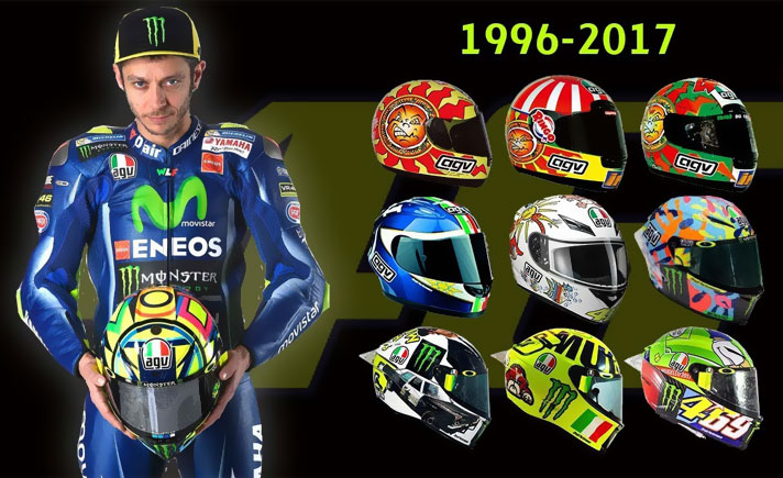 Valentino Rossi dan helm AGV K3