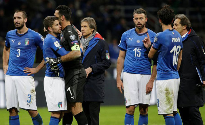 Timnas Italia gagal lolos ke Piala Dunia 2018 Rusia