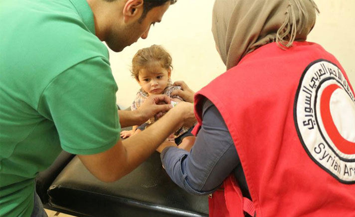 Hampir 500 pasien menunggu pengungsian untuk kesehatan dari daerah pinggiran Damaskus, yang dikuasai pemberontak, Ghouta Timur, tapi pemerintah Suriah tidak mengabulkannya, kata Perserikatan Bangsa-Bangsa. (Foto:Syrian Arab Red Crescent)