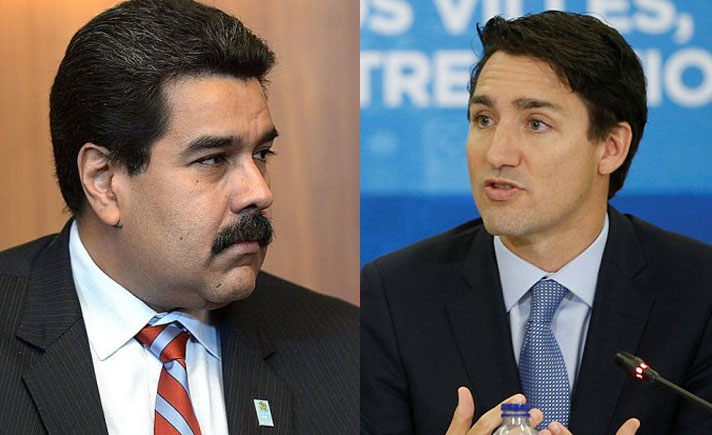 Presiden Venezuela, Nicolas Maduro dan Perdana Menteri Kanada, Justin Trudeau