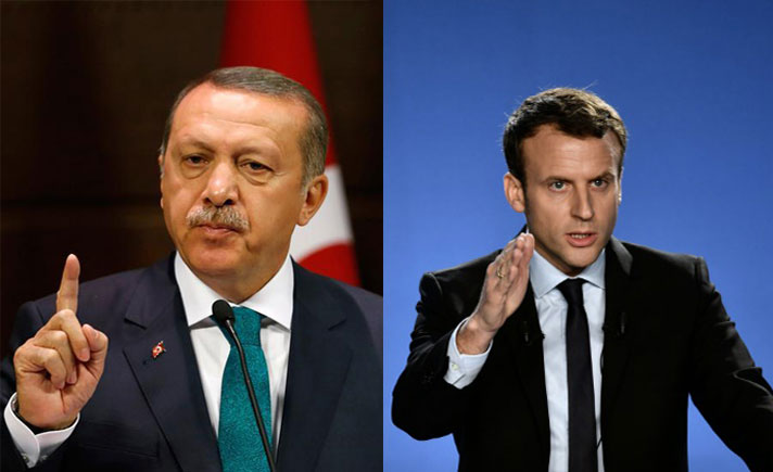 Presiden Turki Tayyip Erdogan dan Presiden Prancis Emmanuel Macron