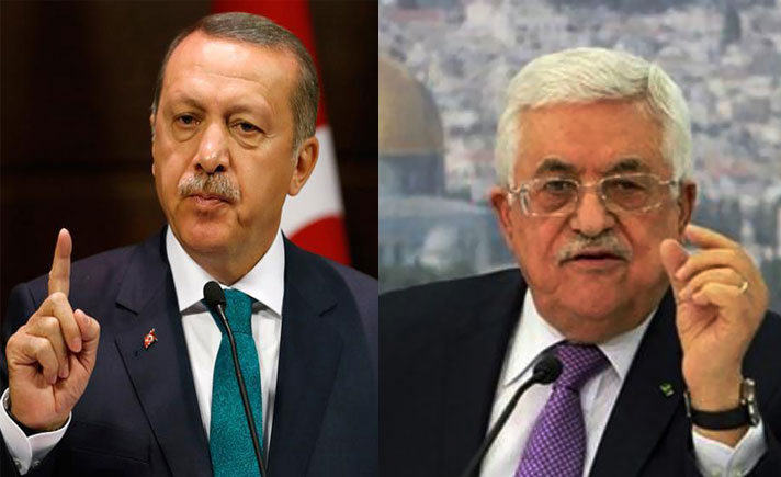 Presiden Turki, Recep Tayyip Erdogan dan Presiden Palestina, Mahmoud Abbas