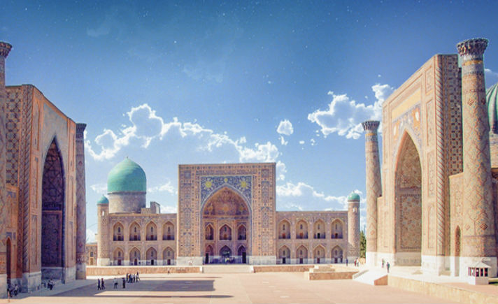 Area Registan di Samarkand Uzbekistan