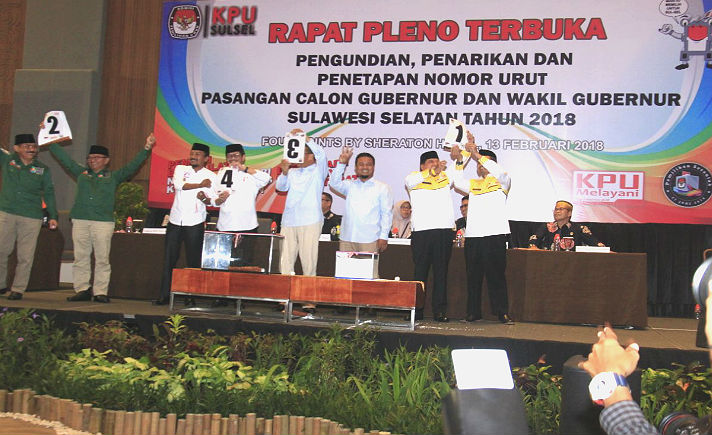 Nomor Urut Paslon Gubernur Sulsel