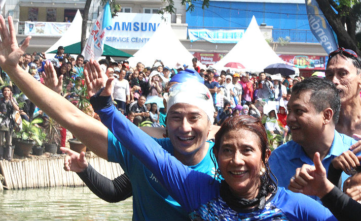 Susi Pudjiastuti dan Sandiaga Uno