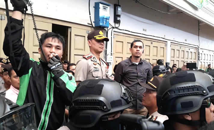 Protes Driver Grab di Medan