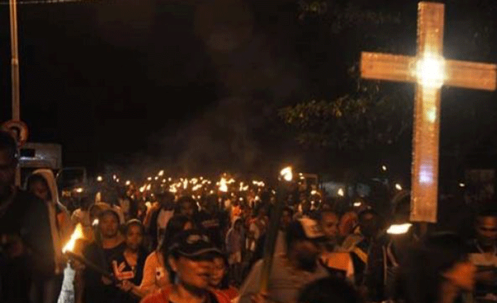 Pawai Obor Timika