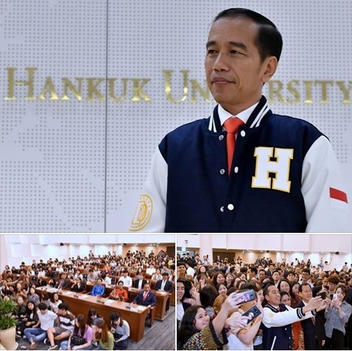 Jokowi di Hankuk University