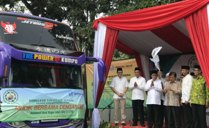 Rombongan mudik gratis