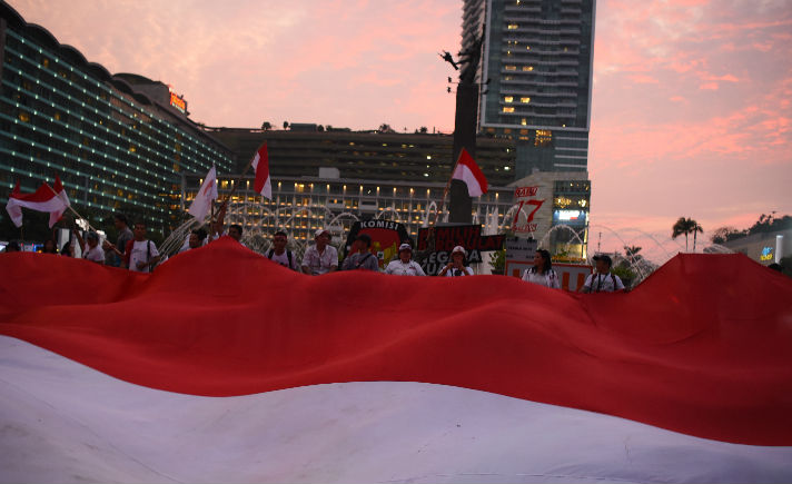 Pawai Kemenangan Jokowi