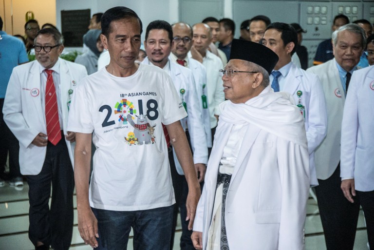 Jokowi Maruf Selesai Tes Kesehatan