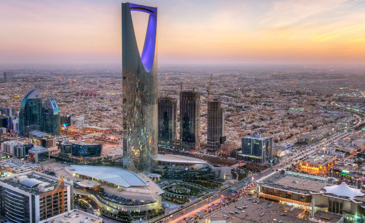 Kota hiburan di Riyadh, Arab Saudi.