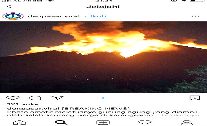 Gunung Agung Meletus