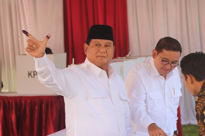 Prabowo Nyoblos