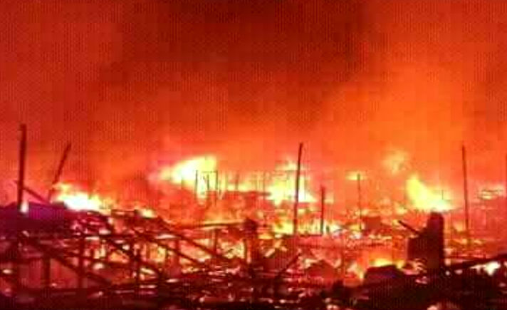 Kebakaran akibat ulah orang gila di Samarinda