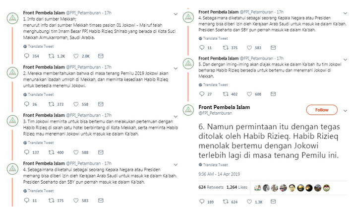 Tweet Front Pembela Islam