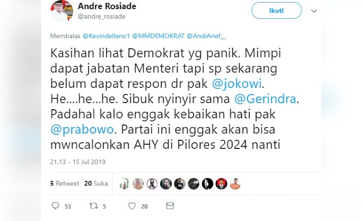 Wasekjen Gerindra Andre Rosiade