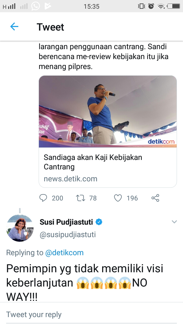 Cuitan Menteri Susi