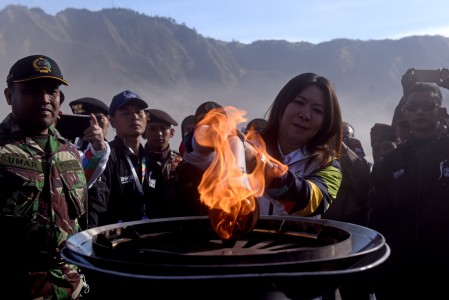 Torch Relay Asian Games 2018 Bromo