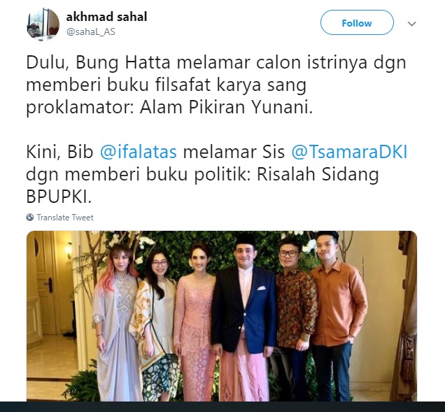 Ismail Fajrie dan Tsamara Amany Alatas