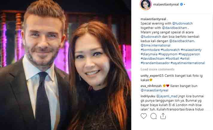 Maia Estianty, David Beckham