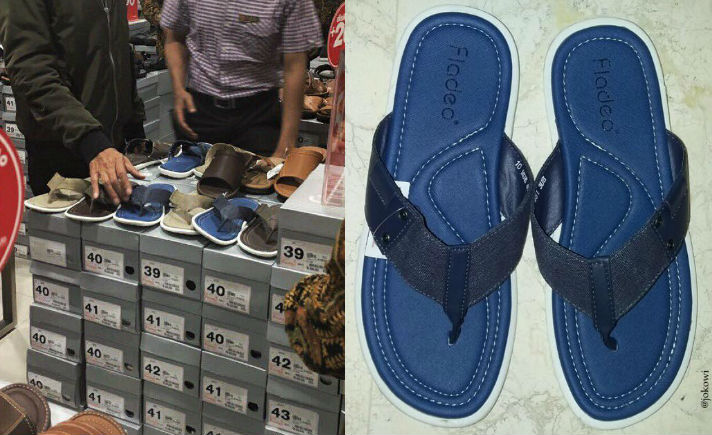 Jokowi dan Sandal Biru