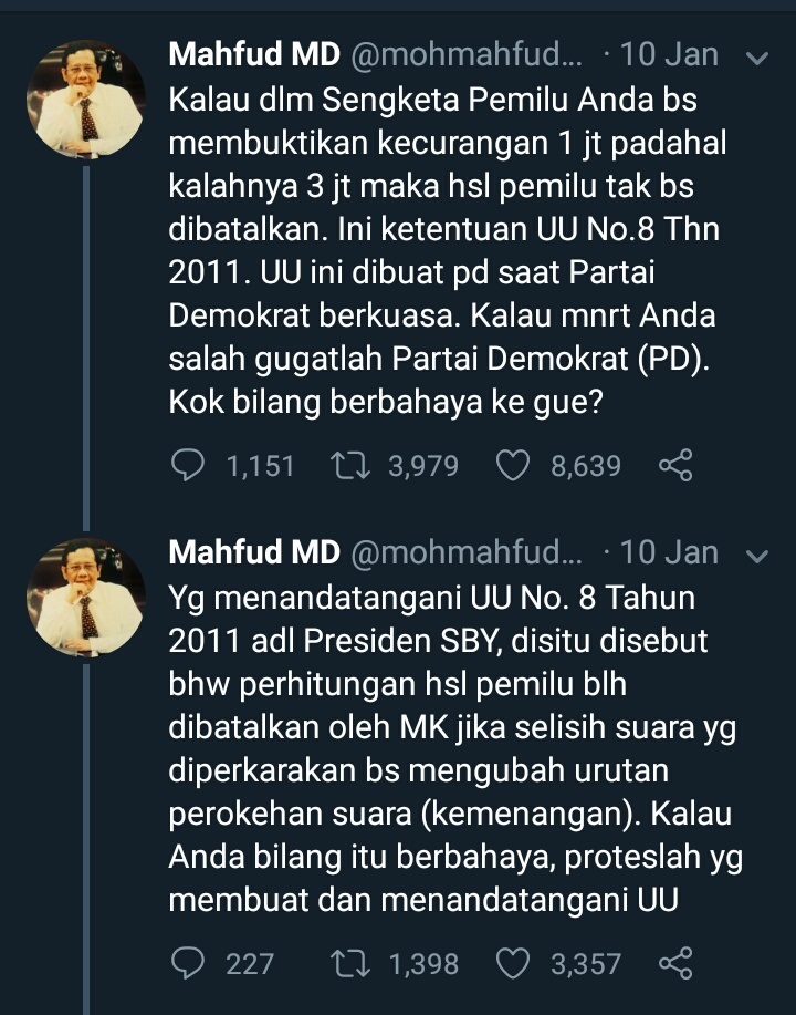 Tweetwar Mahfud dengan Andi Arief