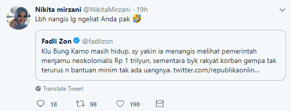 Twit Nikita Mirzani