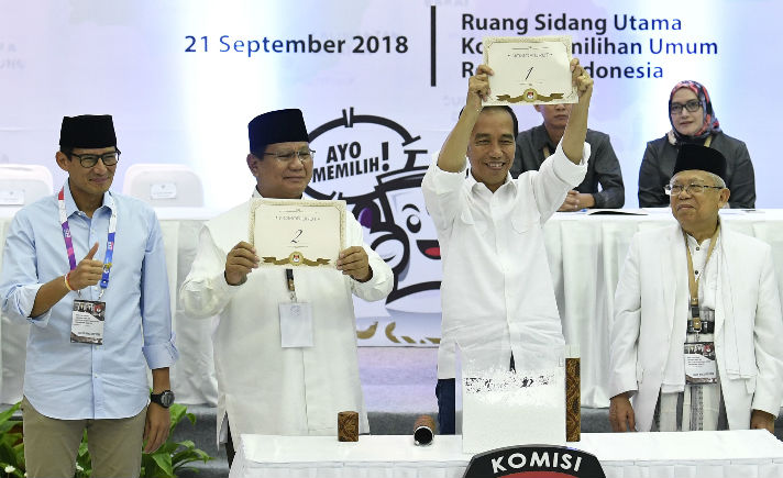 Jokowi-Maruf dan Prabowo-Sandi