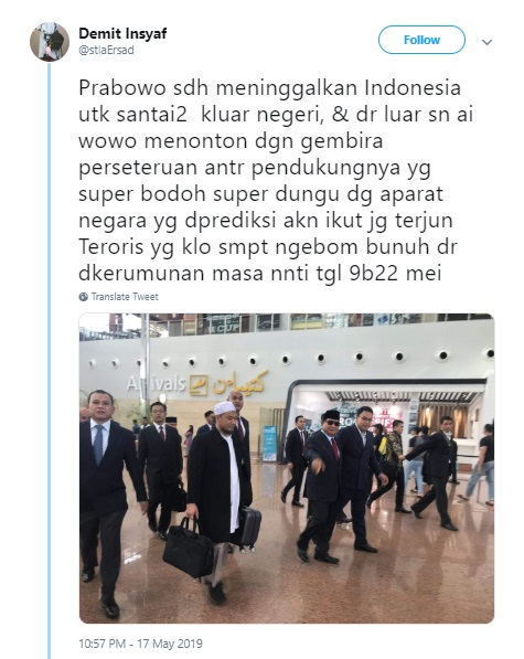 Prabowo Kabur ke luar negeri