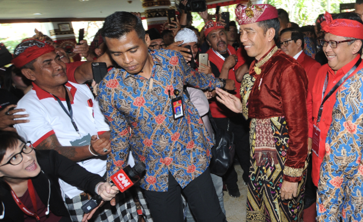 Jokowi di Kongres PDI Perjuangan