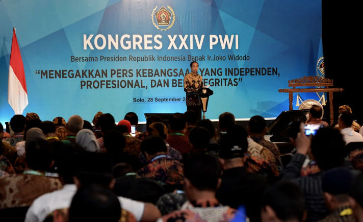 Jokowi Buka Kongres PWI di Solo