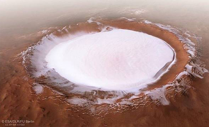Kawah Korolev di Mars