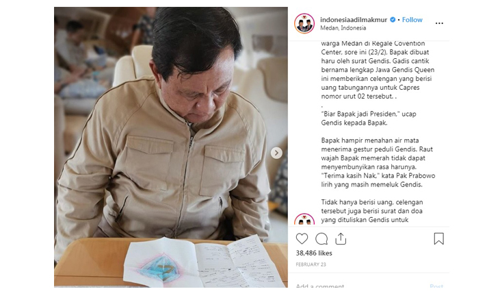 Lima Momen Prabowo Menangis